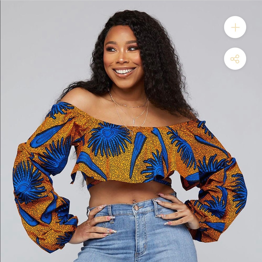 Durah African Print Crop Top